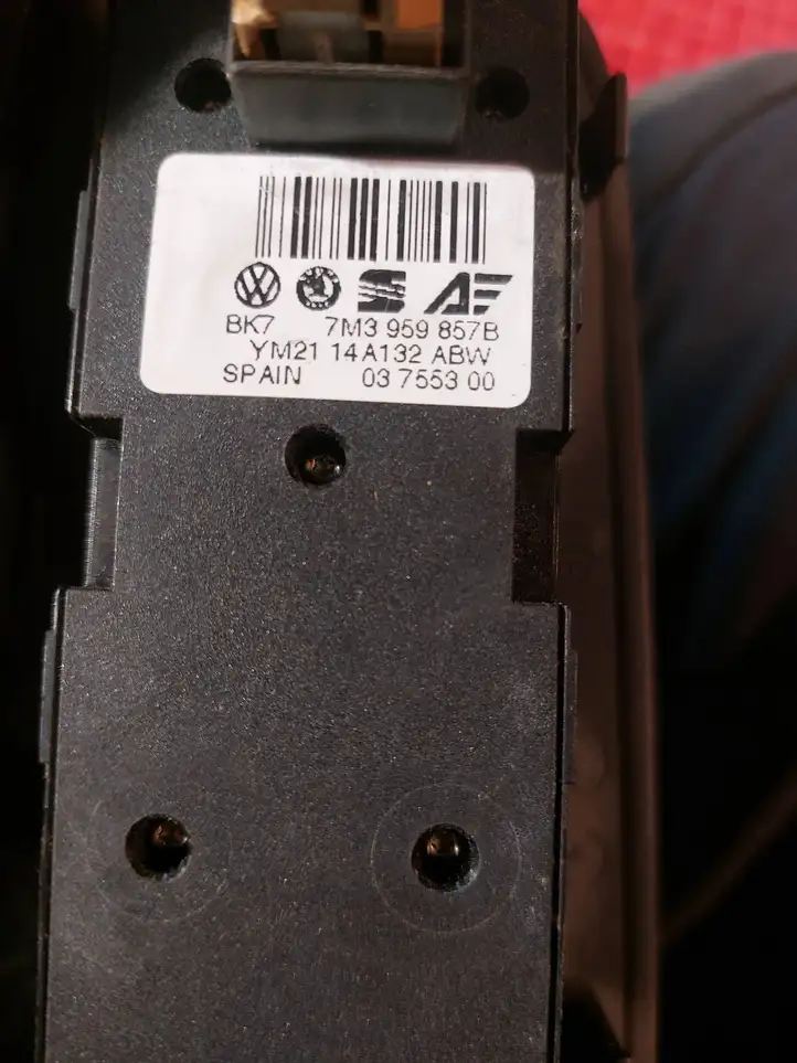 Volkswagen Sharan (2000 - 2003) 7M3959857 Кнопка стеклоподъемников — фото 3