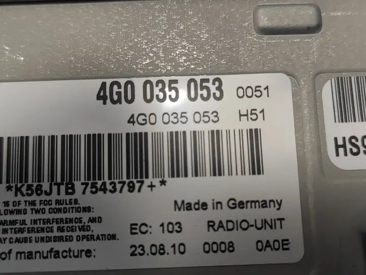 Audi A6 S6 C6 4F (2008 - 2011) 4G0035053 Магнитола / мультимедийная система — фото 3