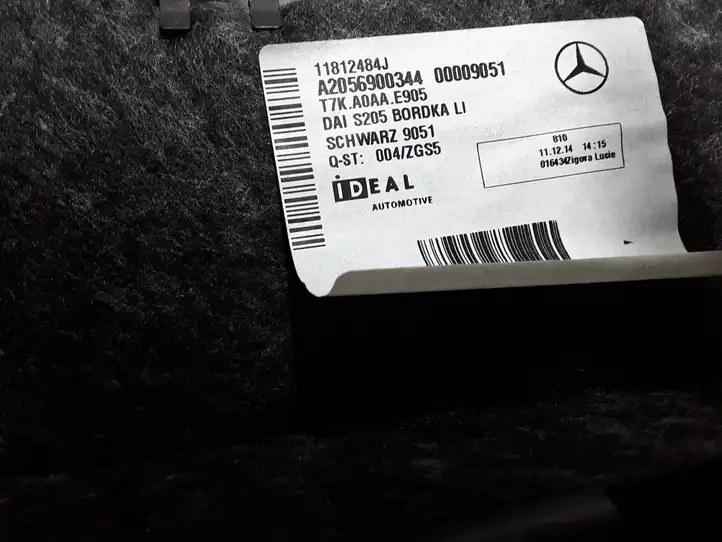 Mercedes-Benz C W205 (2014 - 2021) A2056900344 Прочая отделка багажника — фото 2