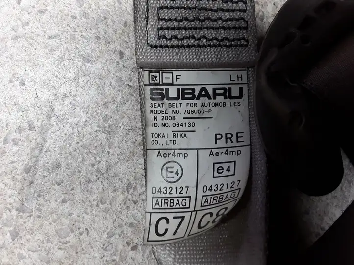 Subaru Outback (2007 - 2009) 7Q8050P Передний ремень безопасности — фото 2
