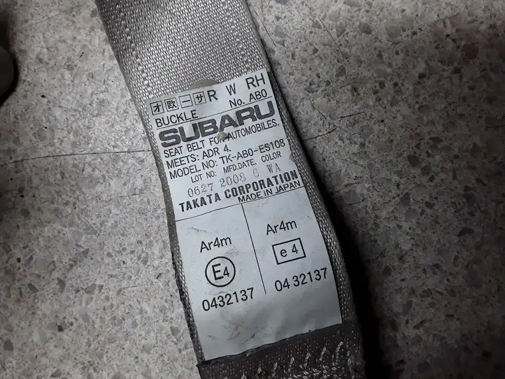 Subaru Outback (2007 - 2009) TKAB0ES108 Задний ремень безопасности — фото 2