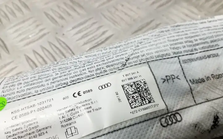 Audi A3/S3 8V (2016 - 2020) 8V7880241H Подушка безопасности сиденья — фото 2