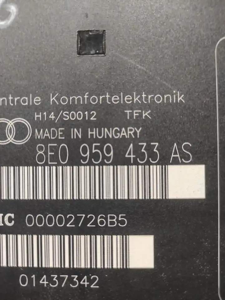 Audi A4 S4 B6 8E 8H (2000 - 2006) 8E0959433AS Модуль комфорта — фото 2