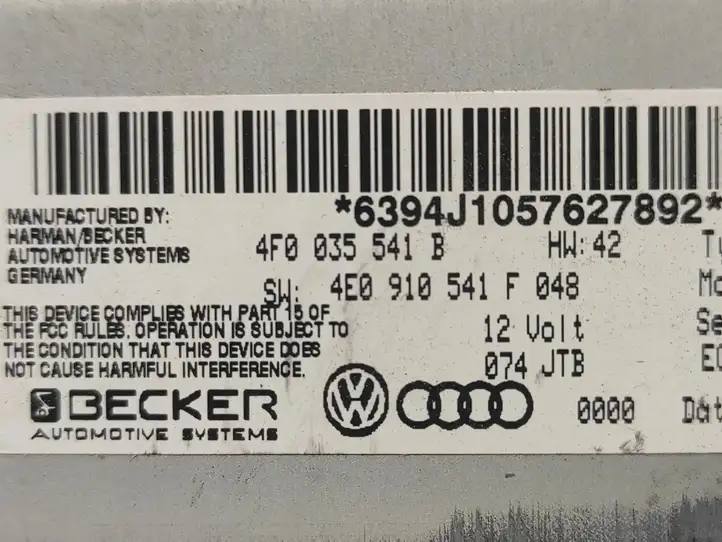 Audi A4 S4 B6 8E 8H (2000 - 2006) 4F0035541B Блок навигации GPS — фото 2
