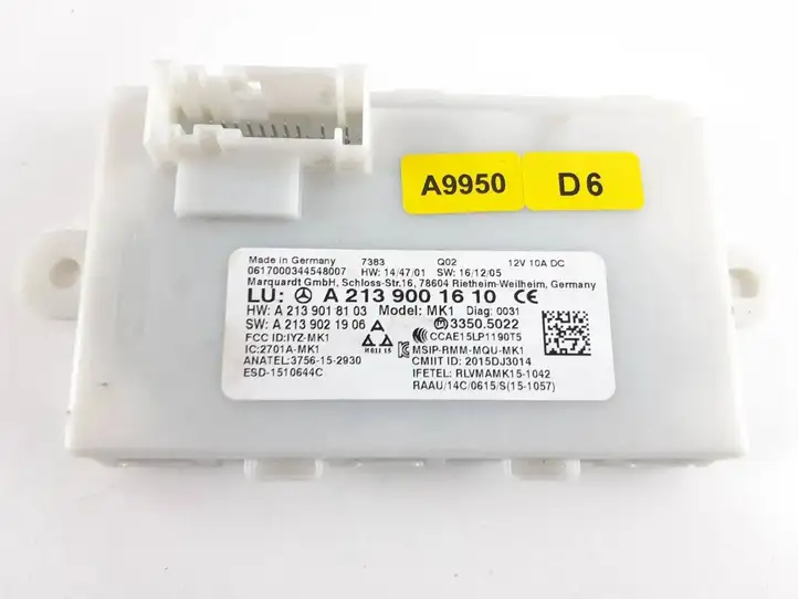 Mercedes-Benz E W213 (2016 - ) A2139001610 Блок бесключевого доступа — фото 2