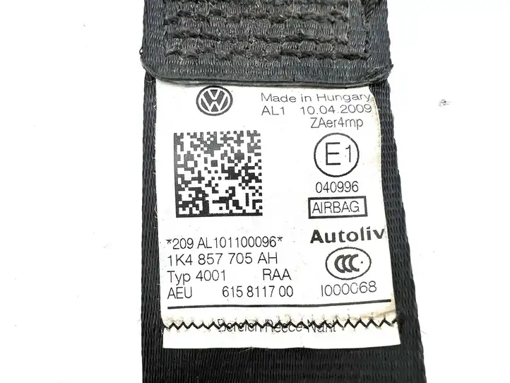 Volkswagen Golf VI (2009 - 2013) 615549600 Передний ремень безопасности — фото 5