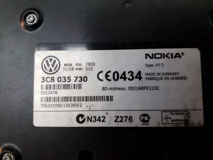 Volkswagen PASSAT CC (2008 - 2012) 3C8035730 Bluetooth модуль — фото 2