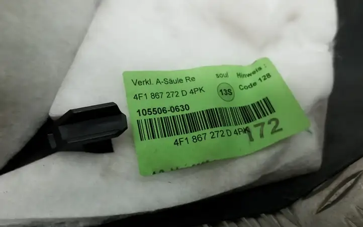 Audi A6 S6 C6 4F (2008 - 2011) 4F1867272D Внутренняя отделка переднего порога — фото 3