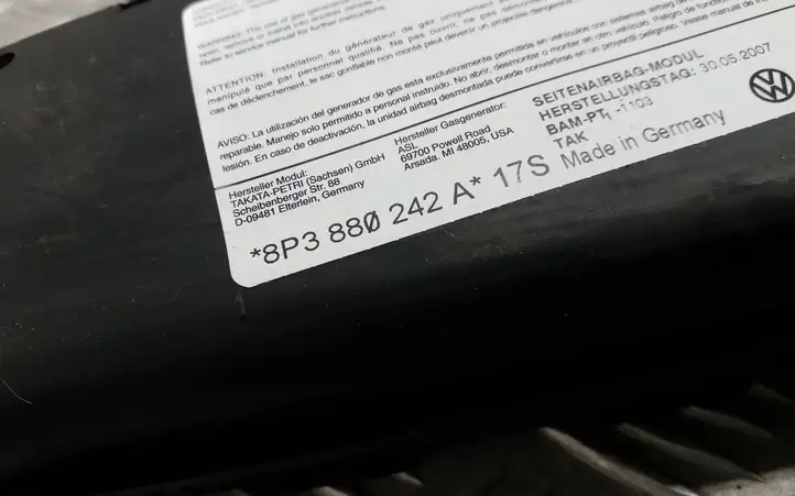 Audi A3/S3 8P (2004 - 2008) 8P3880242A Подушка безопасности сиденья — фото 3