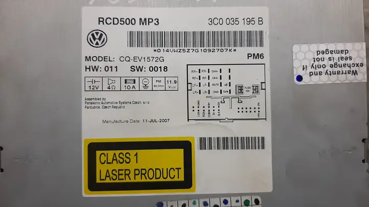 Volkswagen PASSAT B6 (2005 - 2010) 3C0035195B Магнитола / мультимедийная система — фото 2