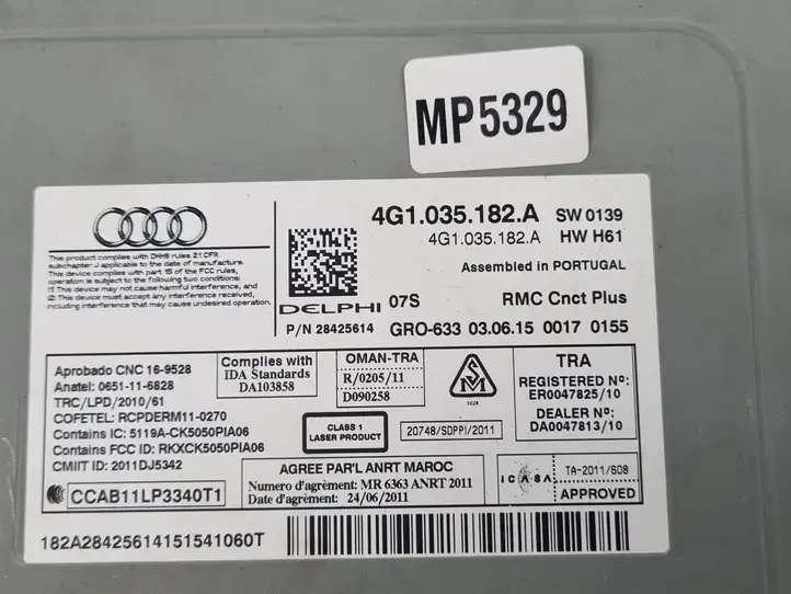Audi A6 C7 (2011 - 2014) 4G1035182A Магнитола / мультимедийная система — фото 5