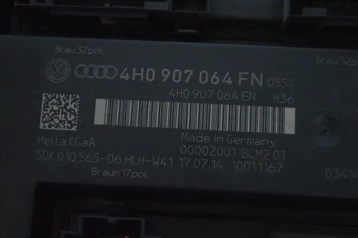 Audi A7 S7 4G (2010 - 2014) 4H0907064FN Модуль управления кузовом (BCM) — фото 5