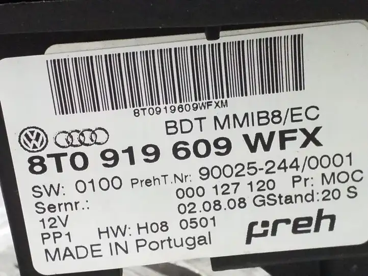 Audi A4 S4 B8 8K (2007 - 2011) 8T0919609WFX Контроллер мультимедийной системы — фото 5