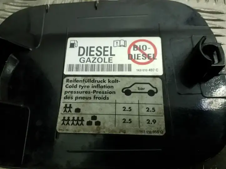 Volkswagen Golf VI (2009 - 2013) 1K9809857 Крышка топливного бака — фото 6