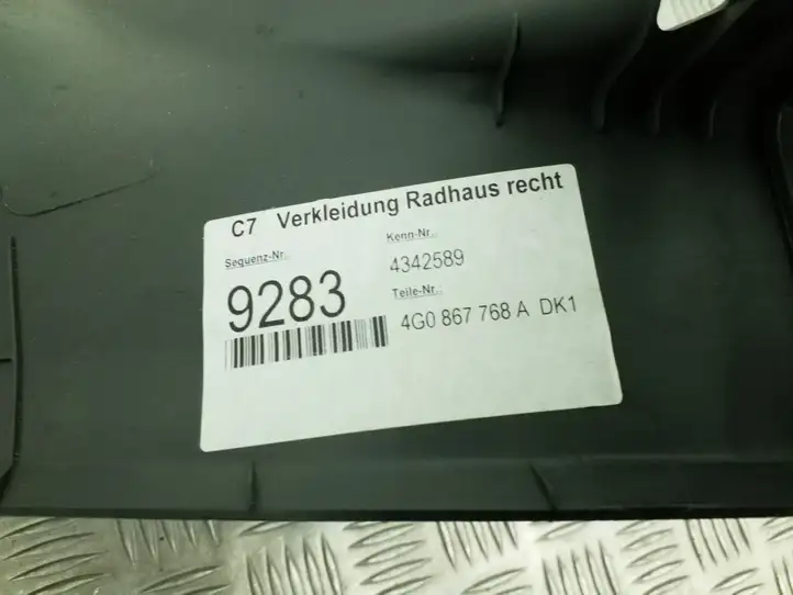 Audi A6 C7 (2011 - 2014) 4G0867768A Нижняя боковая отделка заднего сиденья — фото 6
