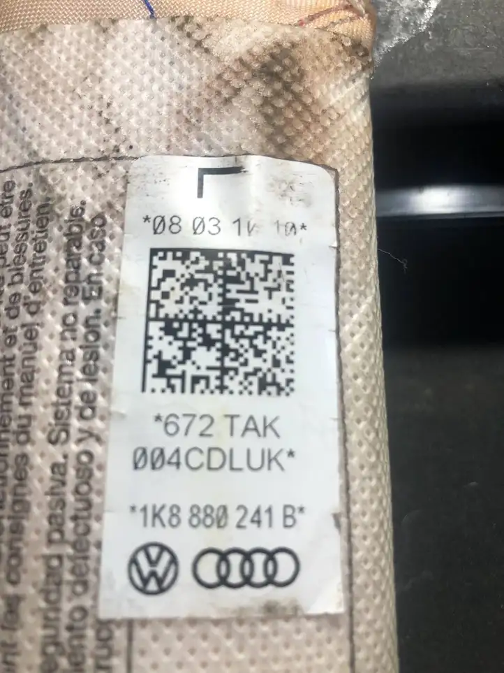 Volkswagen PASSAT CC (2008 - 2012) 1K8880241B Подушка безопасности сиденья — фото 2