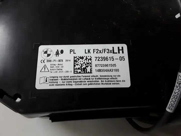 BMW 1 F20 F21 (2011 - 2019) 7239615 Подушка безопасности сиденья — фото 2