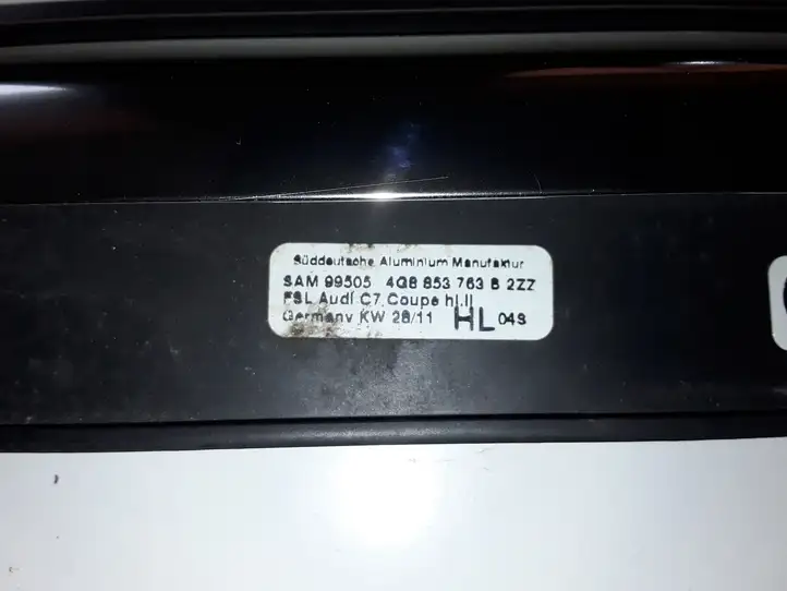 Audi A7 S7 4G (2014 - 2018) 4G8853763B Накладка стекла задней двери — фото 2