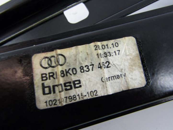 8K0837462 Audi A4 S4 B8 8K Priekinis el. lango pakėlimo mechanizmas be varikliuko