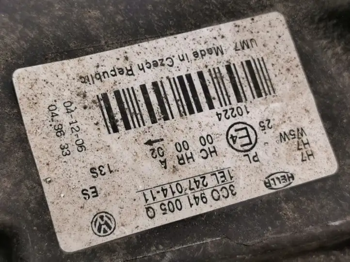 Volkswagen PASSAT B6 (2005 - 2010) 3C0941005Q Передняя фара — фото 4