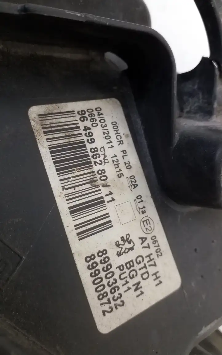 Peugeot 207 (2010 - 2016) 9649986280 Передняя фара — фото 2