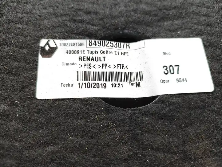 Renault Kadjar (2018 - ) 849025307R Коврик багажника — фото 3