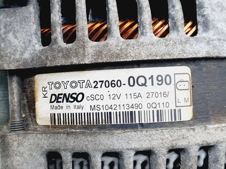 Toyota Aygo AB40 (2014 - 2018) 270600Q190 Генератор — фото 5
