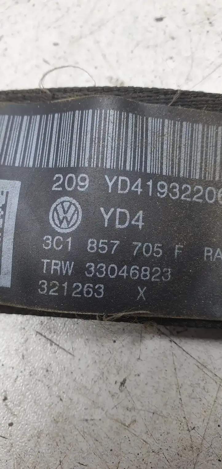 Volkswagen PASSAT B6 (2005 - 2010) 3C1857705F Передний ремень безопасности — фото 3