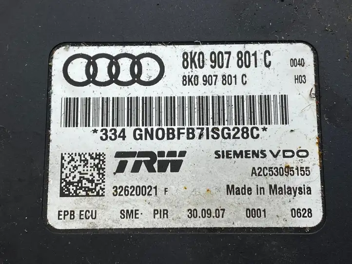 Audi A5 8T 8F (2007 - 2011) 8K0907801C Блок управления стояночным тормозом — фото 3