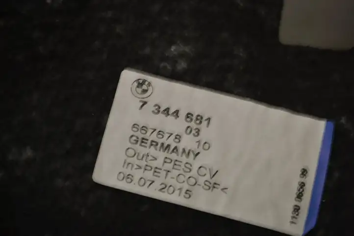 BMW 7 G11 G12 (2015 - 2022) 7344681 Прочая отделка багажника — фото 4