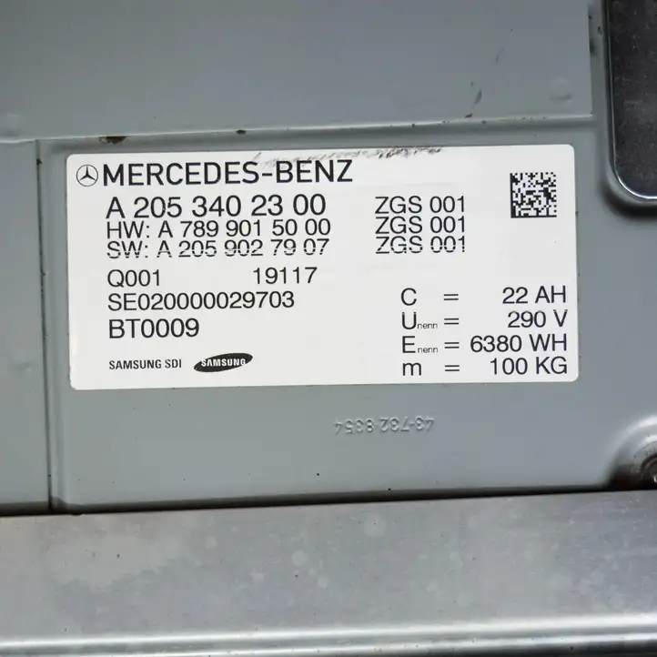 Mercedes-Benz C W205 (2014 - 2021) A2053402300 Аккумулятор гибридного / электрического автомобиля — фото 2