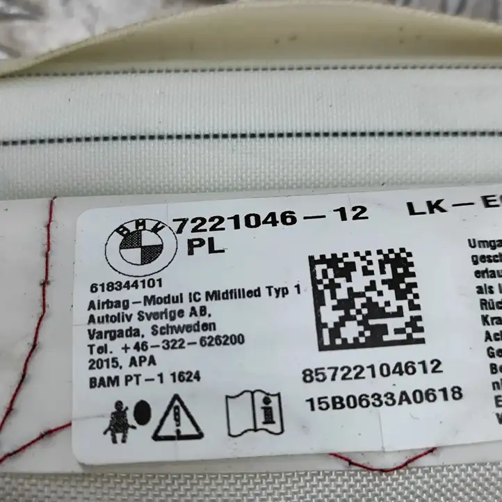 BMW 3 F30 F35 F31 (2012 - 2018) 7221046 Боковая подушка безопасности шторка — фото 6