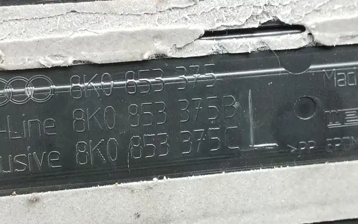 Audi A4 S4 B8 8K (2007 - 2011) 8K0853375 Внутренняя отделка заднего порога — фото 3