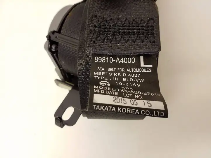 Kia Carens III (2013 - ) 89810A4000 Задний ремень безопасности — фото 2