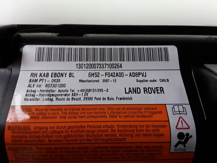 Land Rover Freelander 2 - LR2 (2006 - 2010) 6H52F042A00AD8PVJ Коленная подушка безопасности — фото 2