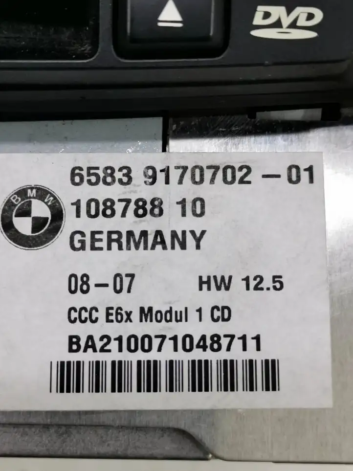 BMW 5 E60 E61 (2004 - 2010) 10878810 Магнитола / мультимедийная система — фото 6