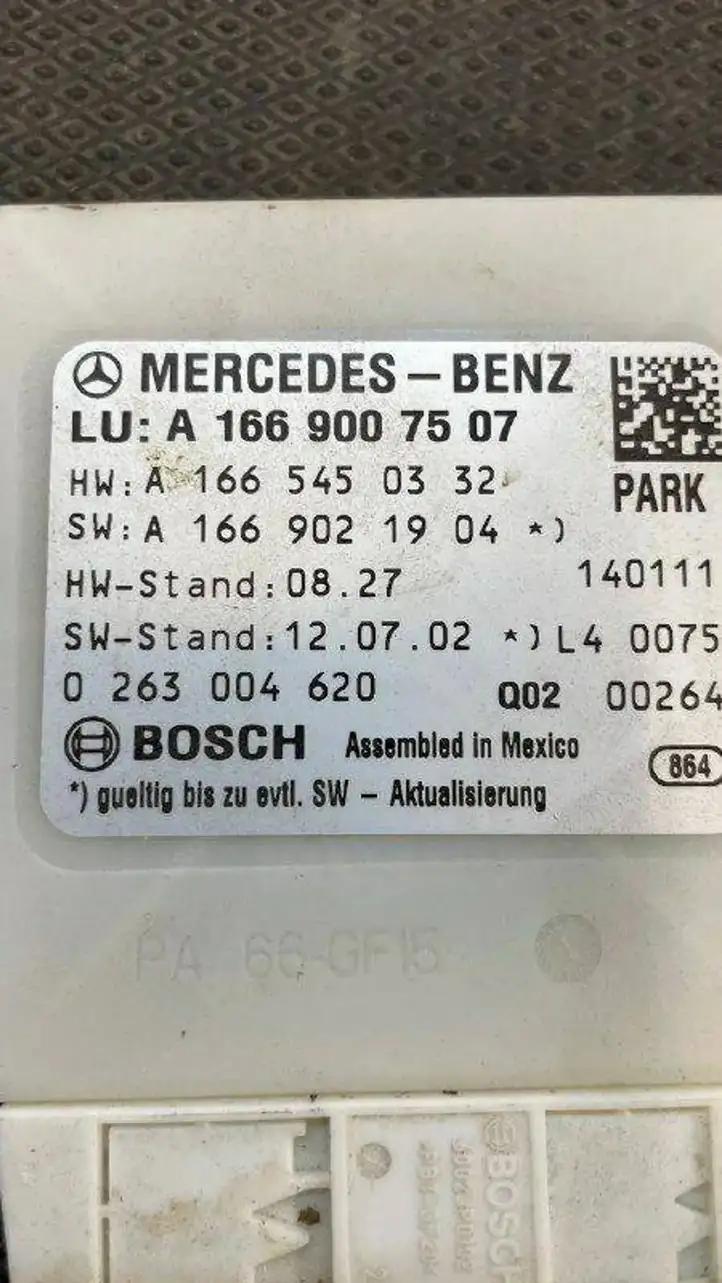 Mercedes-Benz ML W166 (2012 - 2017) A1669007507 Блок управления парктрониками — фото 3