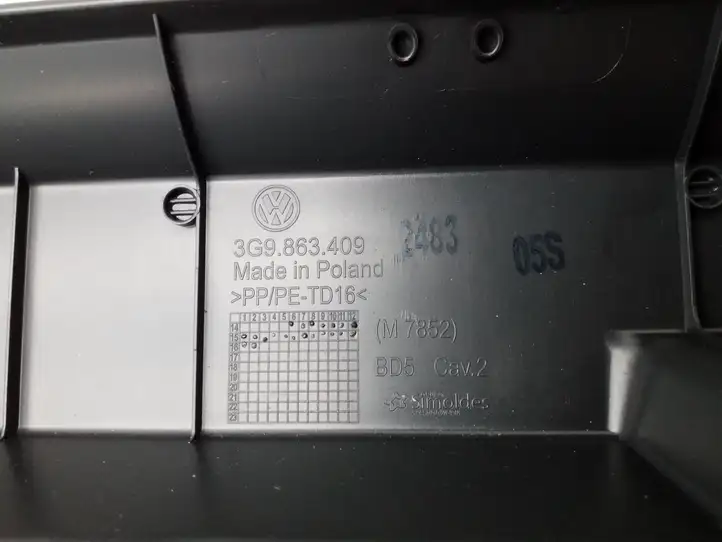 Volkswagen PASSAT B8 (2015 - ) 3G9863409 Прочая отделка багажника — фото 5