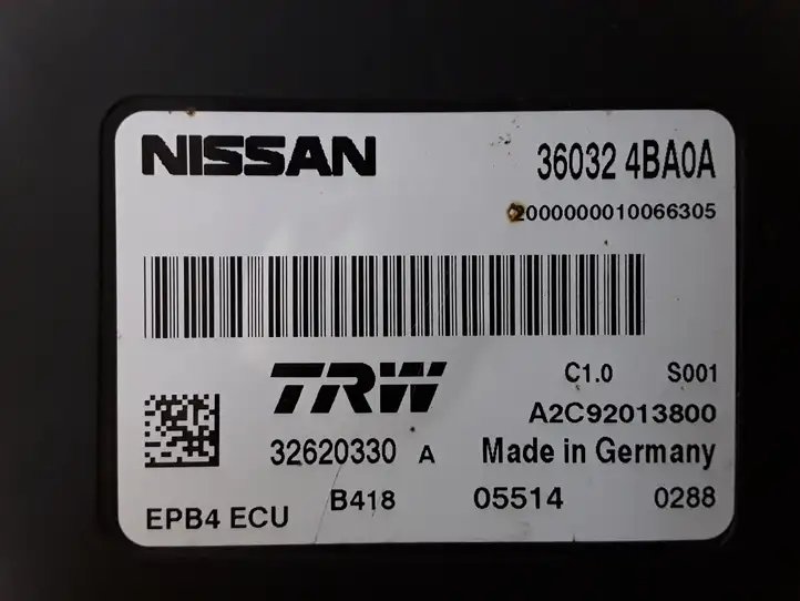 Nissan X-Trail T32 (2014 - 2021) 360324BA0A Блок управления стояночным тормозом — фото 3