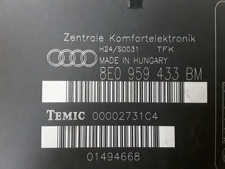 Audi A4 S4 B7 8E 8H (2004 - 2009) 8E0959433BM Модуль комфорта — фото 3