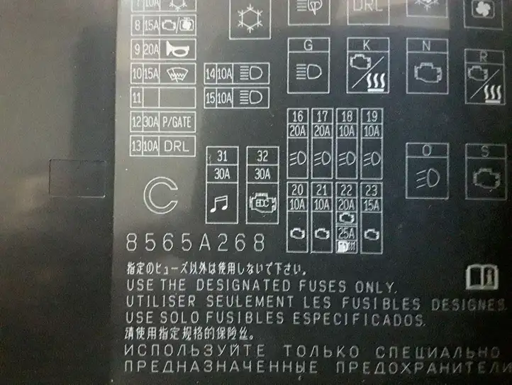 Mitsubishi ASX (2017 - 2019) 8565A268 Блок предохранителей (комплект) — фото 3