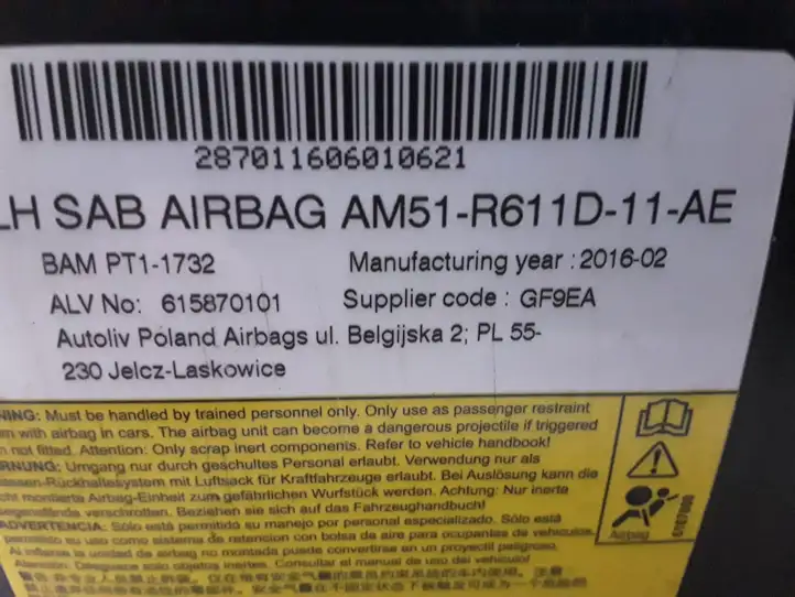 Ford Focus ST (2015 - 2018) AM51R611D11AE Подушка безопасности сиденья — фото 3