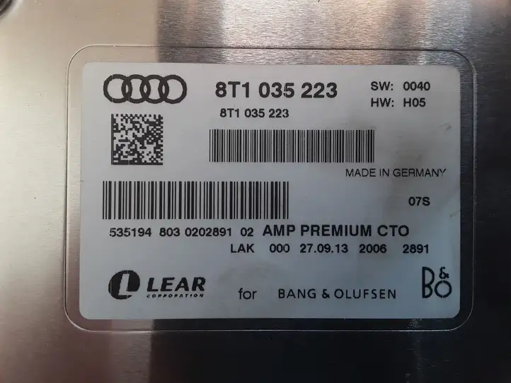 Audi A5 8T 8F (2007 - 2011) 8T1035223 Усилитель звука — фото 3