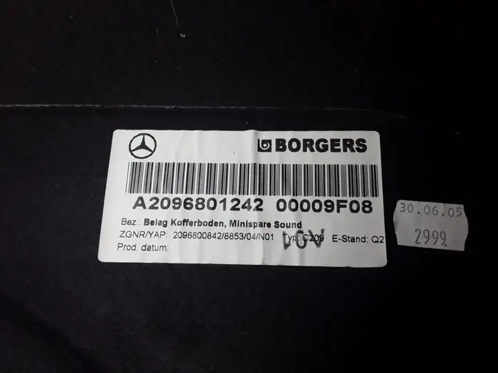 Mercedes-Benz CLK A209,C209 (2002 - 2009) A2096801242 Коврик багажника — фото 5
