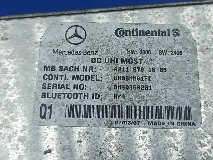 Mercedes-Benz CLK A209,C209 (2002 - 2009) A2118701885 Bluetooth модуль — фото 2