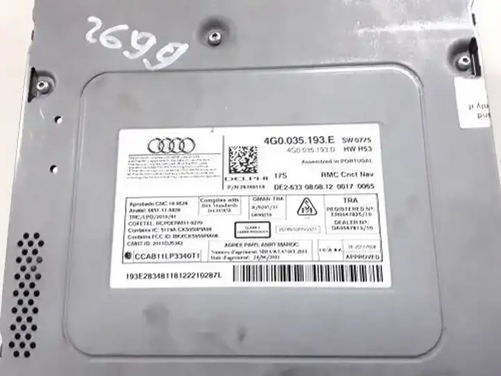 Audi A6 C7 (2011 - 2014) 4G0035193E Магнитола / мультимедийная система — фото 3