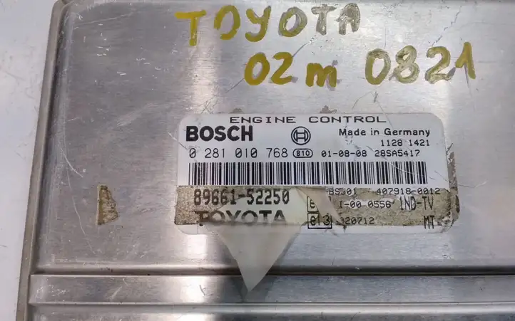 Toyota Yaris Verso (1999 - 2005) 0281010768 Блок управления двигателем (ЭБУ) — фото 4