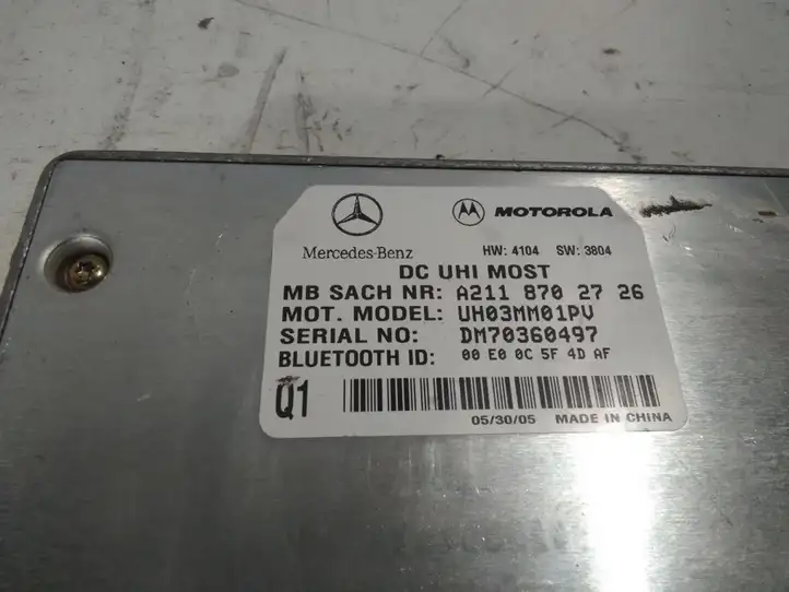 Mercedes-Benz C W203 (2000 - 2007) A2118702726 Bluetooth модуль — фото 3