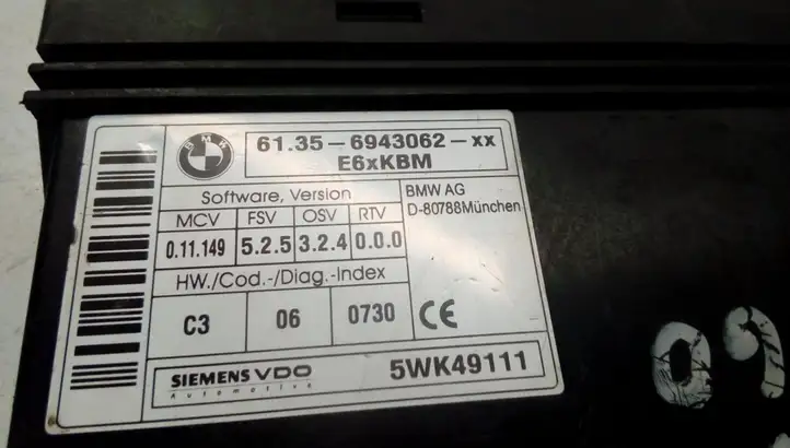 BMW 5 E60 E61 (2004 - 2010) 61356943062XX Модуль комфорта — фото 4