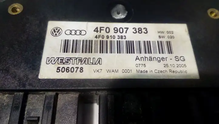 Audi A6 S6 C6 4F (2004 - 2008) 4F0907383 Блок управления фаркопом — фото 4
